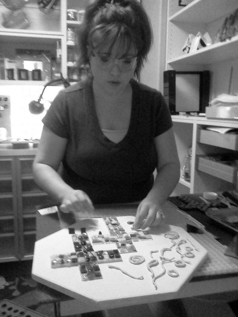 merritt creating in studio